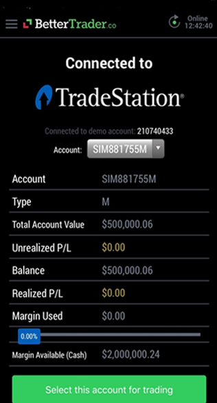 Final balance tradestation at BetterTrader trading app